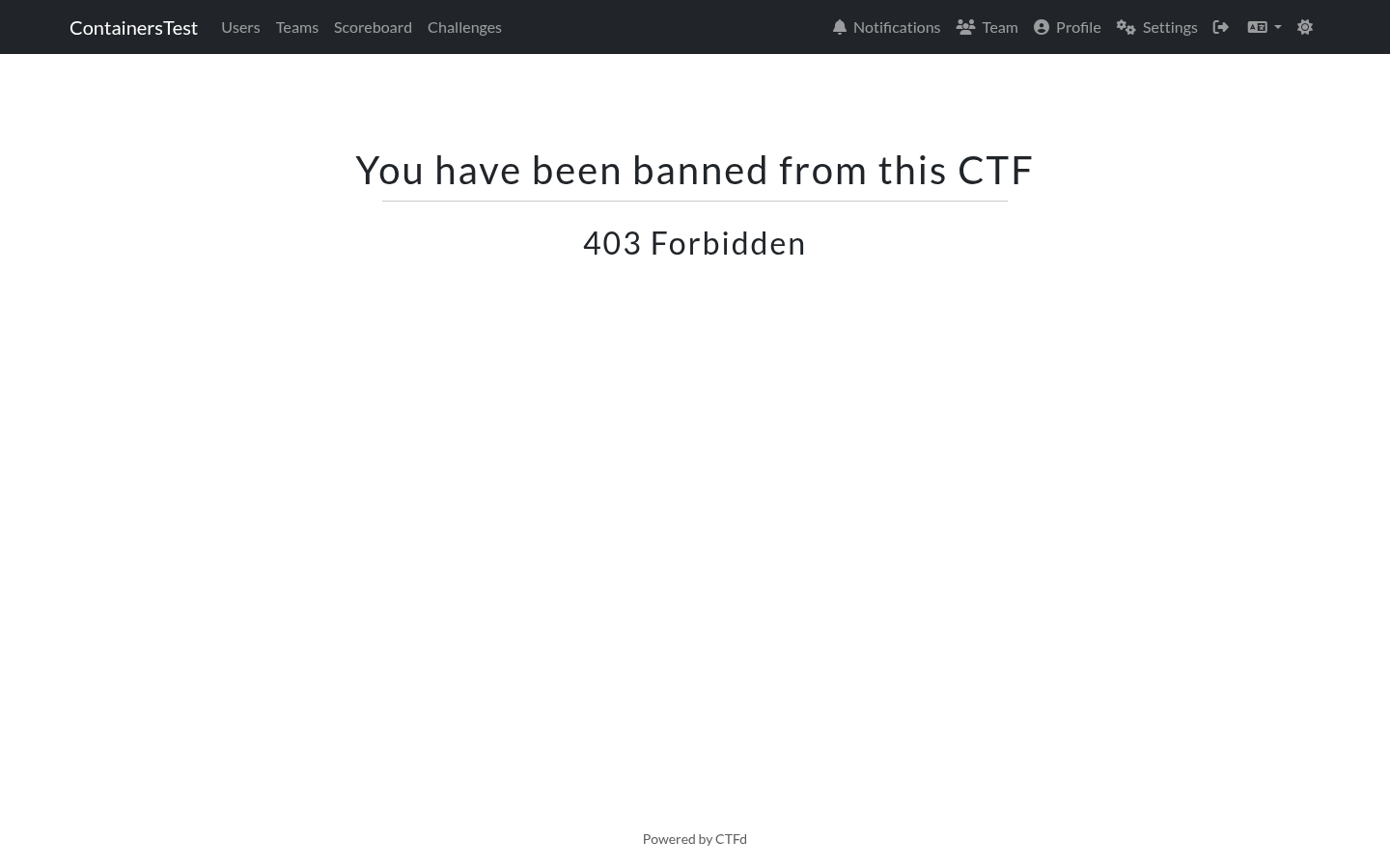 What a banned player sees